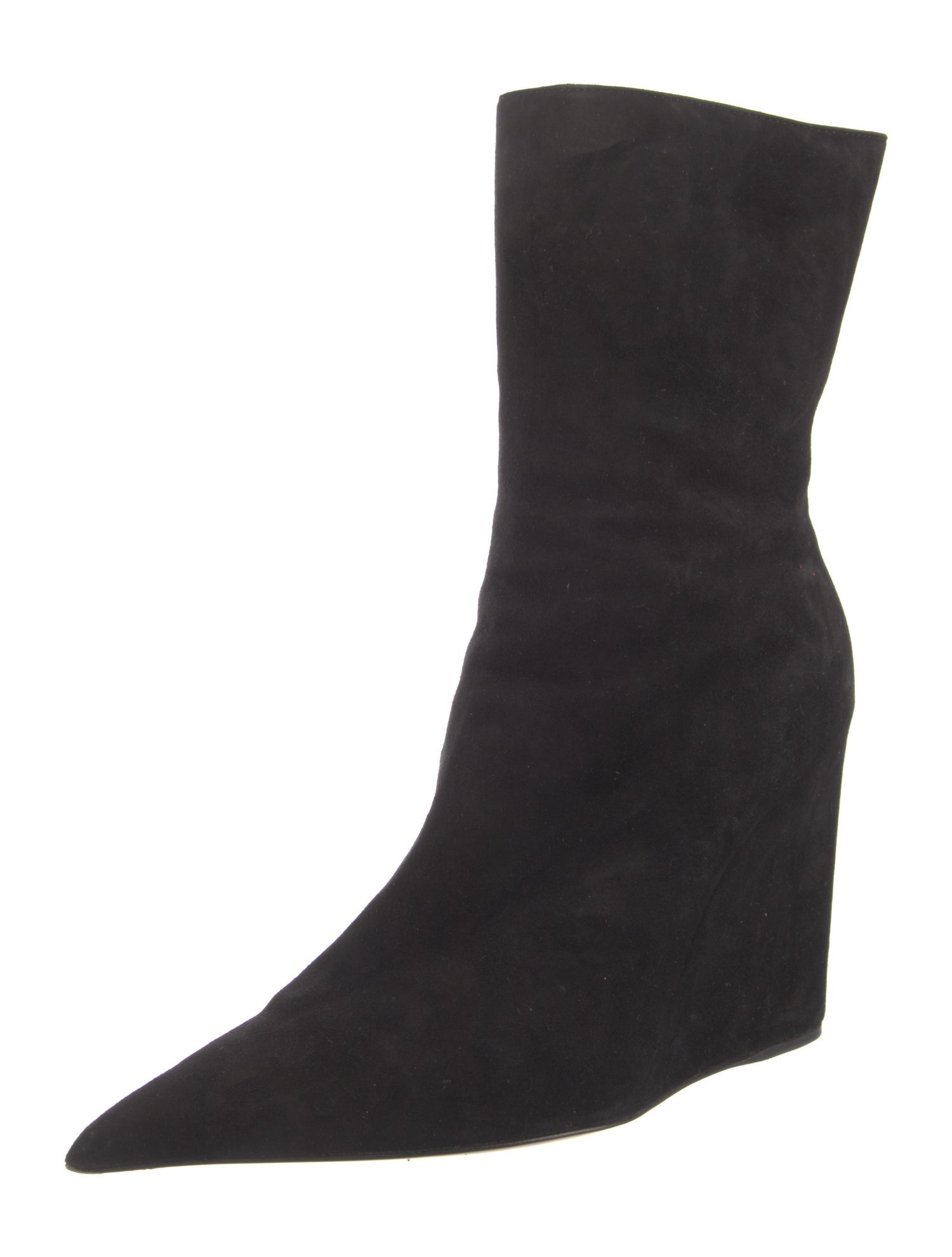 Amina Muaddi Pernille Suede Sock Boots