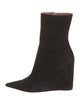 Amina Muaddi Suede Sock Boots