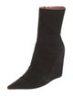 Amina Muaddi Suede Sock Boots