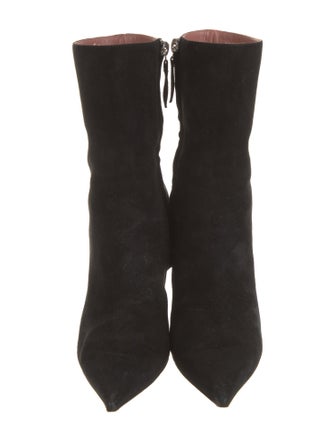 Amina Muaddi Suede Sock Boots