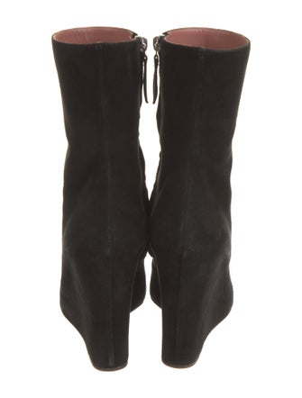 Amina Muaddi Suede Sock Boots