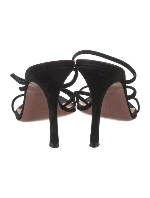 Amina Muaddi Naima Suede Slides