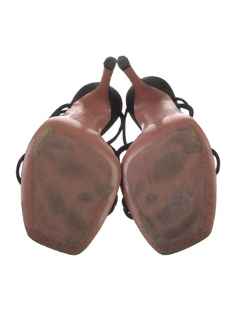 Amina Muaddi Naima Suede Slides