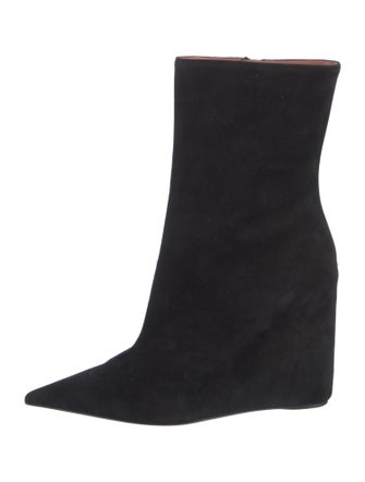 Amina Muaddi Suede Boots