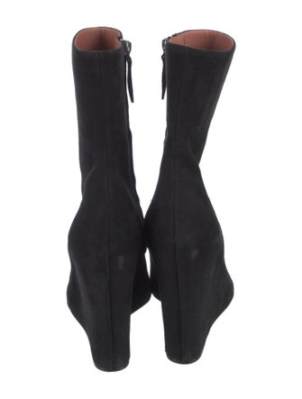 Amina Muaddi Suede Boots