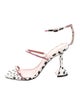 Amina Muaddi Gilda 'Dalmation' Satin Sandals