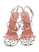 Amina Muaddi Gilda 'Dalmation' Satin Sandals