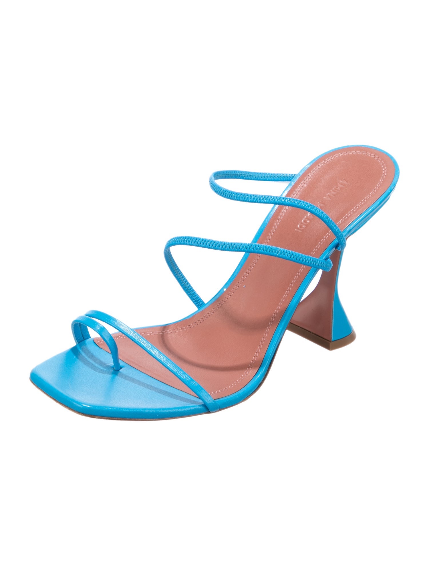 Amina Muaddi Leather Slides