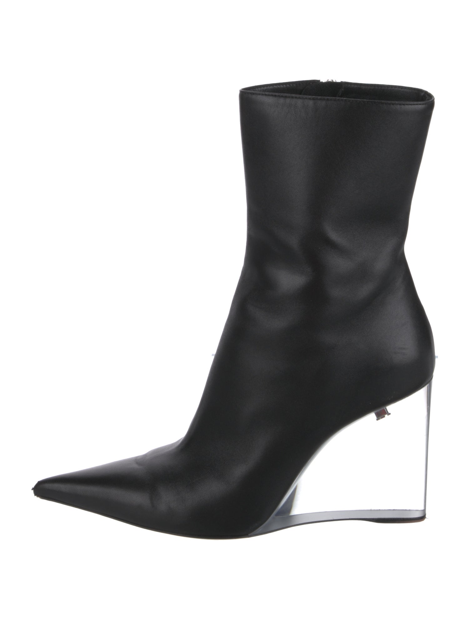 Amina Muaddi Leather Boots