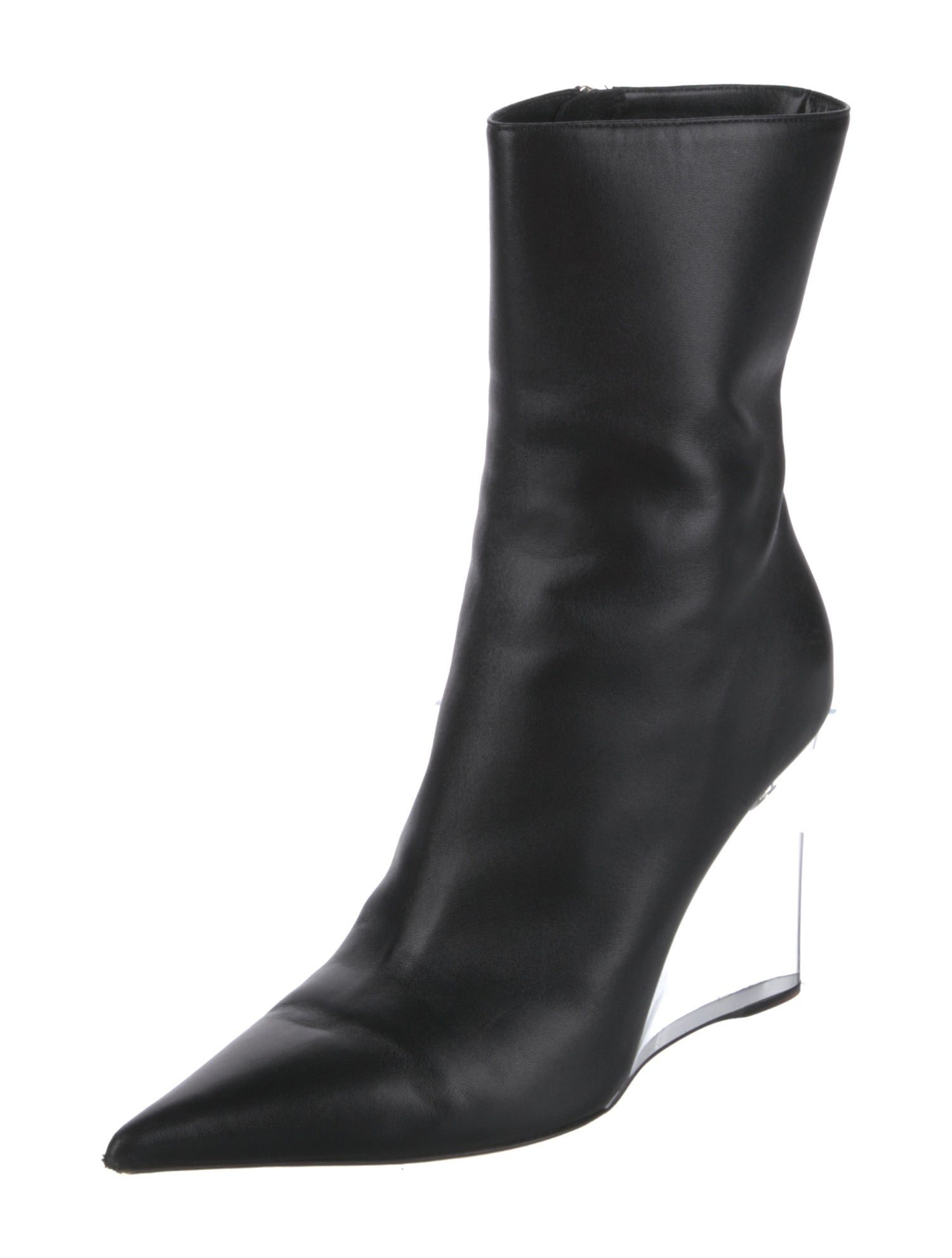 Amina Muaddi Leather Boots