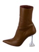 Amina Muaddi Leather Sock Boots