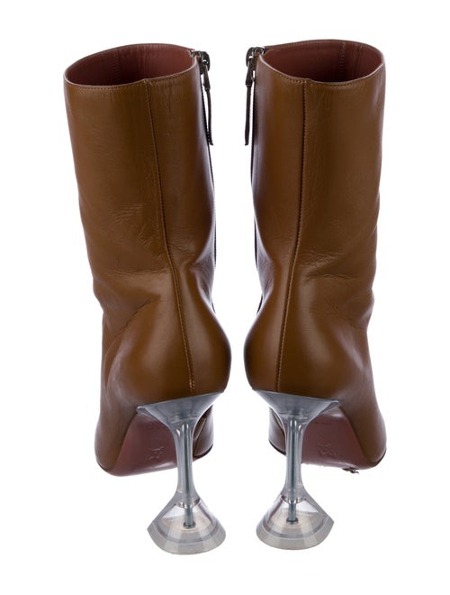 Amina Muaddi Leather Sock Boots
