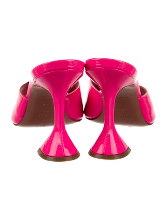 Amina Muaddi Lupita Patent Leather Slides