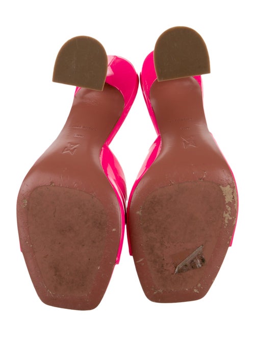Amina Muaddi Lupita Patent Leather Slides