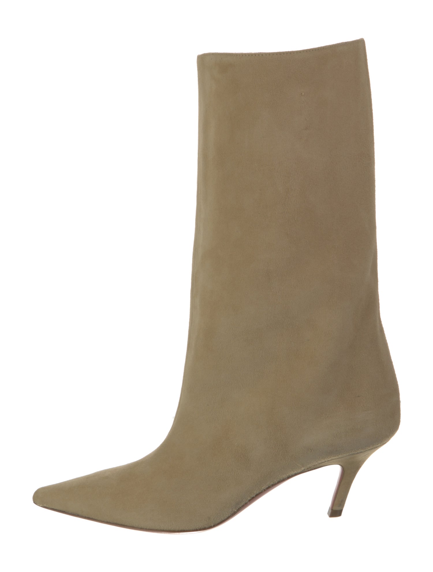 Amina Muaddi Suede Boots