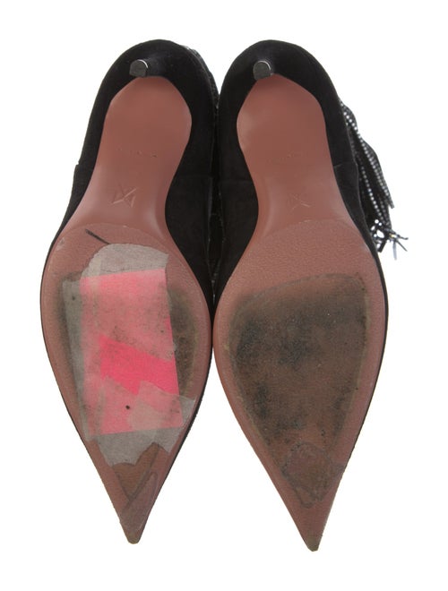 Amina Muaddi Lily Suede Western Boots