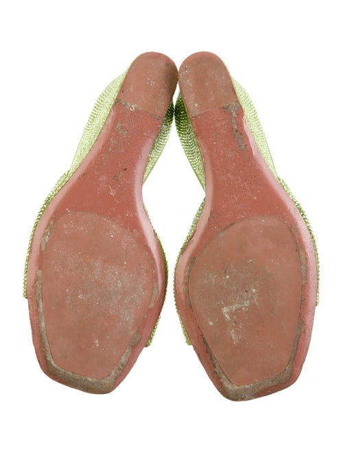 Amina Muaddi Crystal Printed Slides