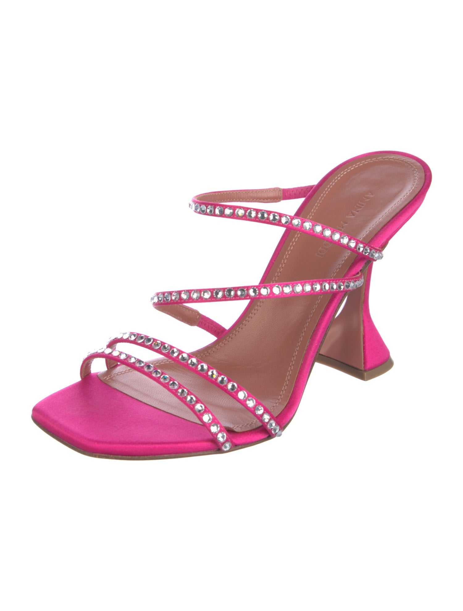 Amina Muaddi Naima Satin Slides