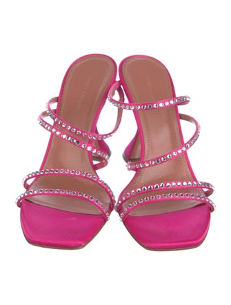 Amina Muaddi Naima Satin Slides