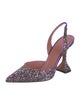 Amina Muaddi Holli Crystal Slingback Pumps