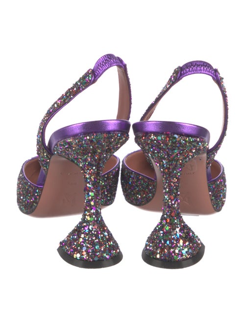 Amina Muaddi Holli Crystal Slingback Pumps