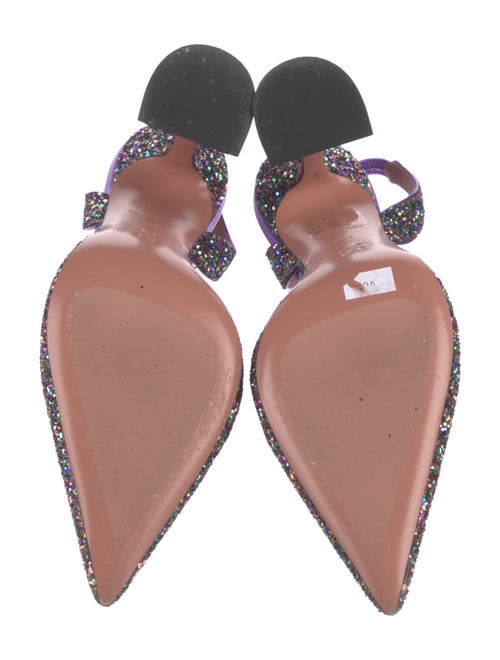 Amina Muaddi Holli Crystal Slingback Pumps