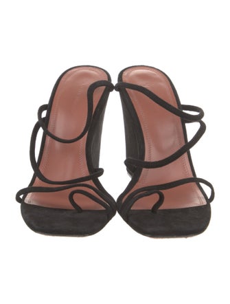 Amina Muaddi Naima Suede Sandals