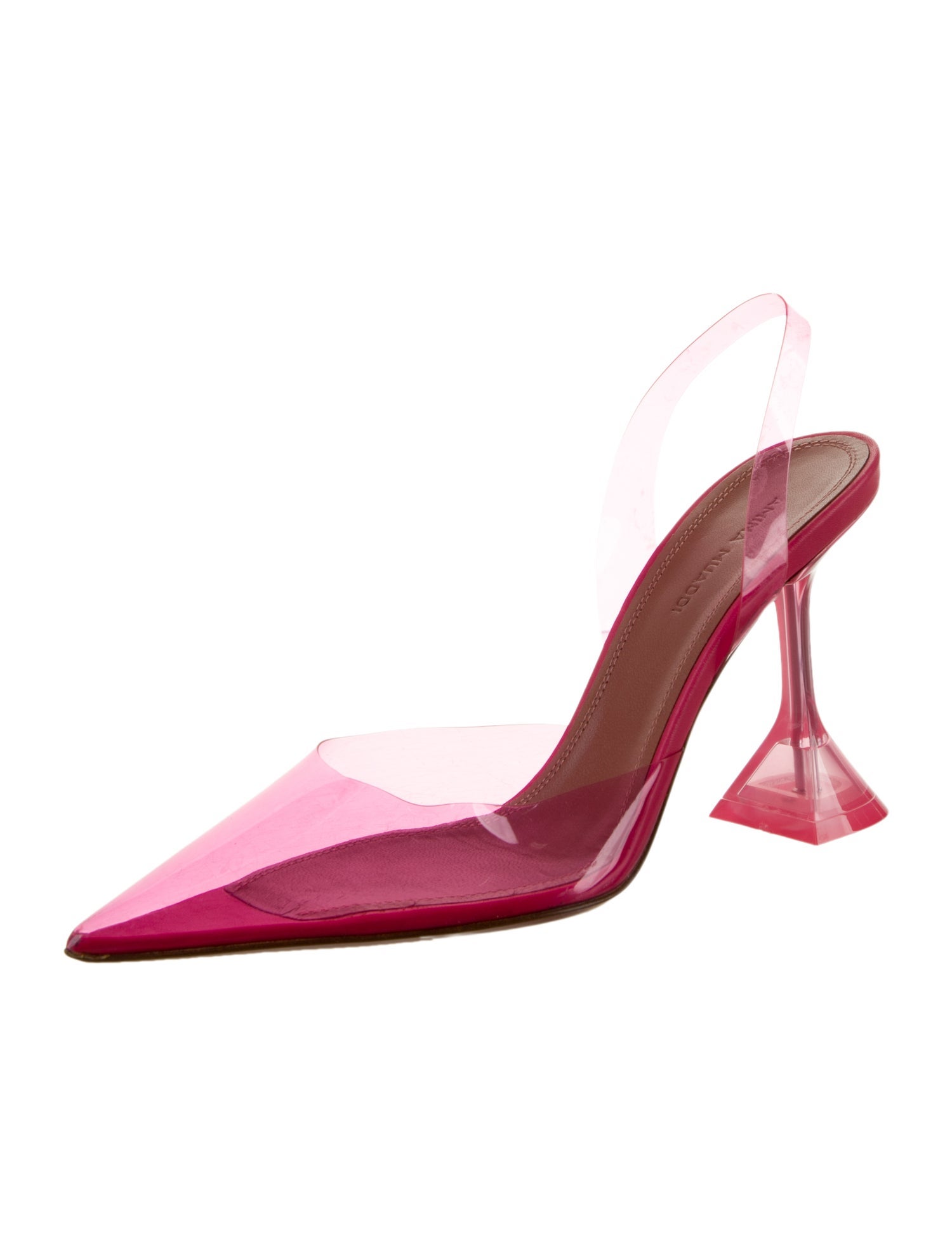 Amina Muaddi Holli PVC Slingback Pumps