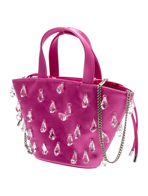 Amina Muaddi Satin Tote