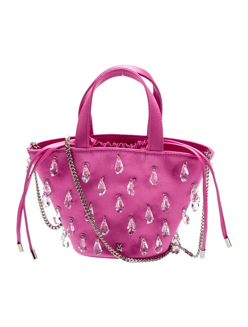 Amina Muaddi Satin Tote