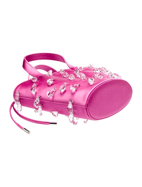 Amina Muaddi Satin Tote