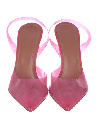 Amina Muaddi PVC Crystal Embellishments Mules