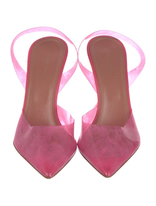 Amina Muaddi PVC Crystal Embellishments Mules