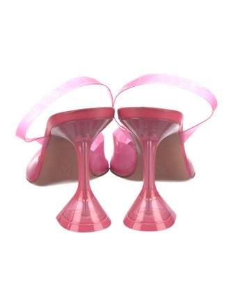 Amina Muaddi PVC Crystal Embellishments Mules