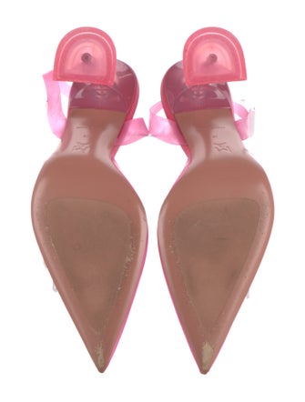 Amina Muaddi PVC Crystal Embellishments Mules