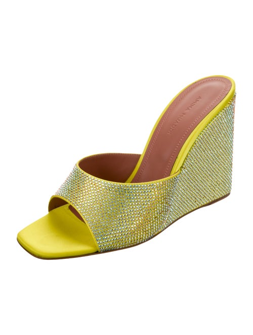 Amina Muaddi Lupita Satin Slides