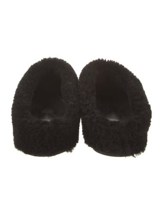 Amina Muaddi Shearling Mules