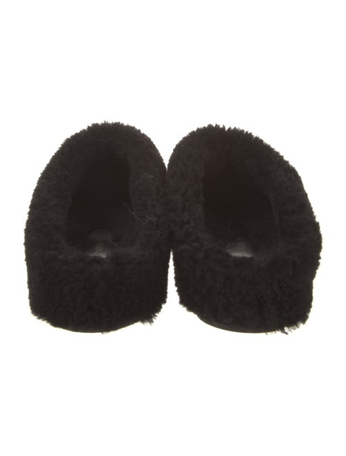 Amina Muaddi Shearling Mules
