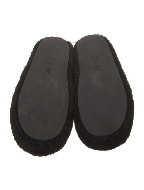 Amina Muaddi Shearling Mules