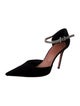Amina Muaddi Ursina Satin D'Orsay Pumps