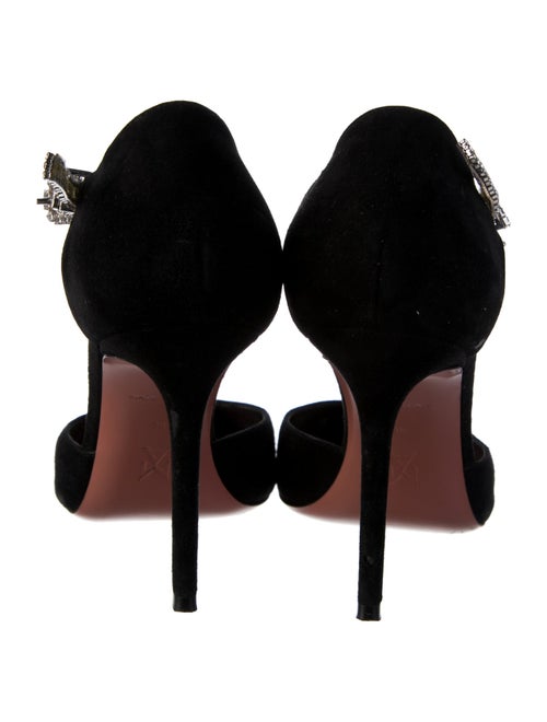 Amina Muaddi Ursina Satin D'Orsay Pumps