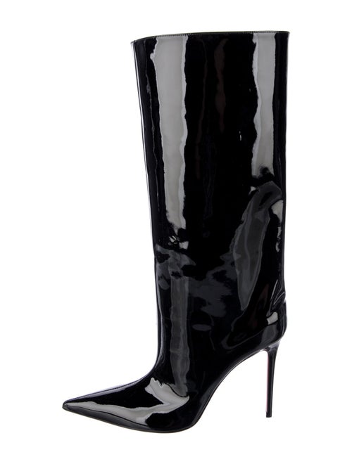 Amina Muaddi Patent Leather Rain Boots