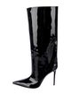 Amina Muaddi Patent Leather Rain Boots