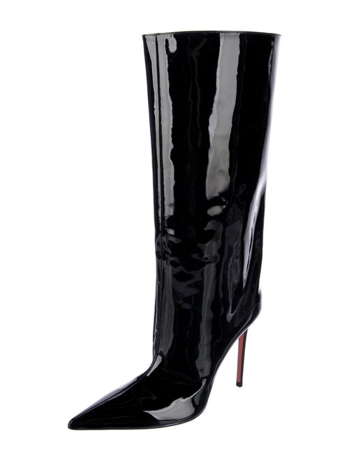 Amina Muaddi Patent Leather Rain Boots