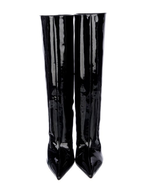 Amina Muaddi Patent Leather Rain Boots