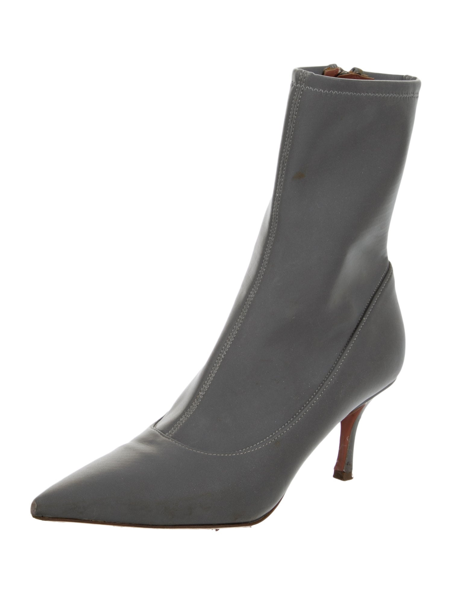 Amina Muaddi Reflective 'Lydia' Sock Boots