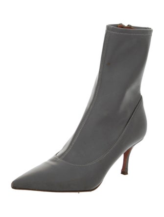 Amina Muaddi Reflective 'Lydia' Sock Boots