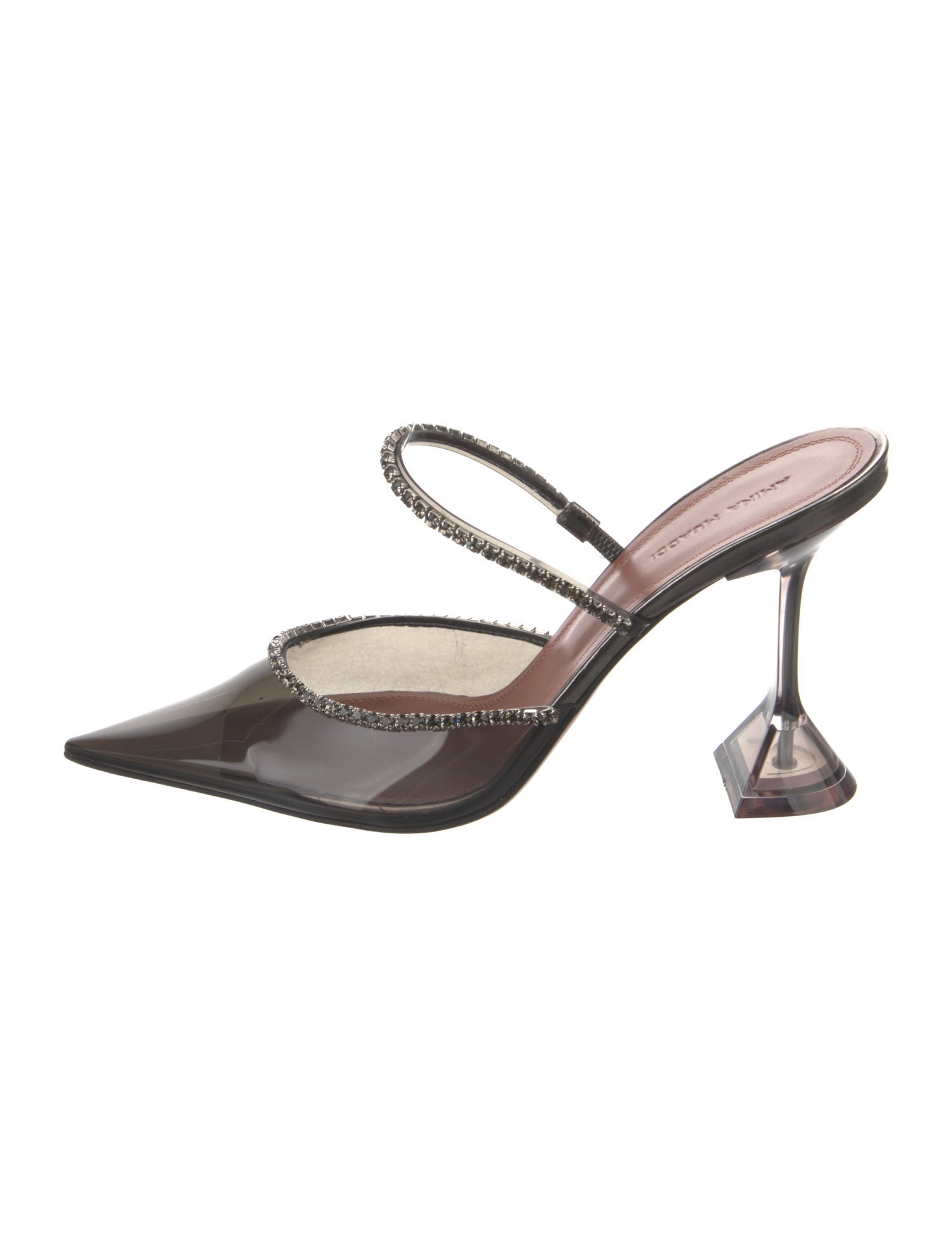 Amina Muaddi Gilda Glass PVC Mules