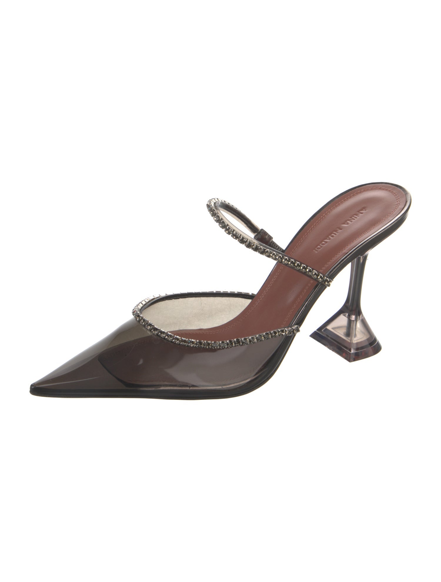 Amina Muaddi Gilda Glass PVC Mules