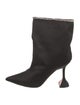Amina Muaddi Satin Crystal Embellishments Boots